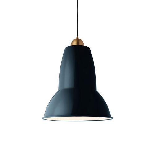 Original 1227 Giant Brass Pendant Pendant Lights Anglepoise Ink Blue 