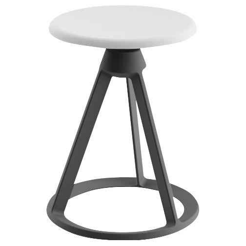 Piton Outdoor Fixed-Height Stool Outdoors Knoll White Metallic Grey 