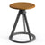 Piton Indoor Fixed-Height Stool Stools Knoll Teak Metallic Grey 
