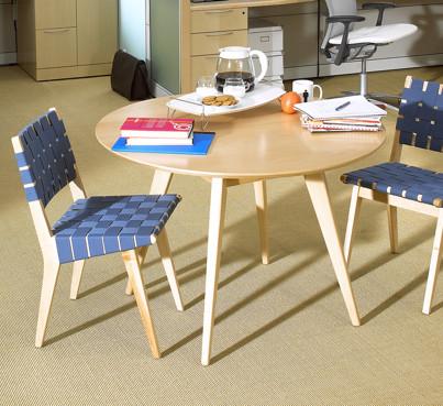 Risom Side Chair with Webbed Back Side/Dining Knoll 