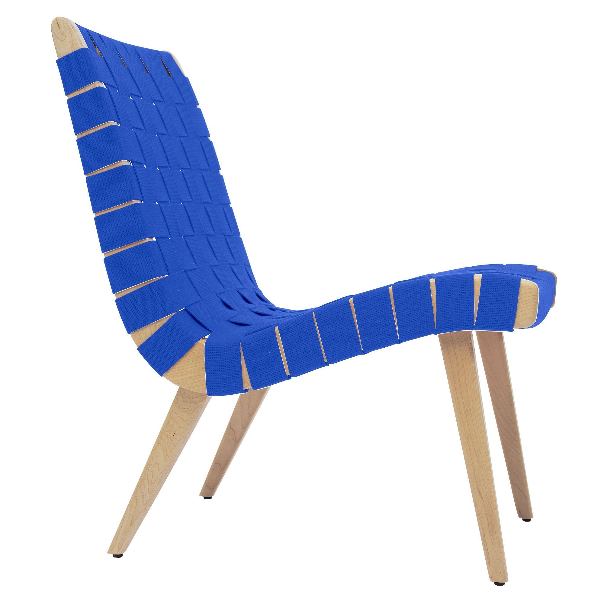 Risom Lounge Chair lounge chair Knoll Clear Maple Blueberry Cotton-Nylon Webbing 