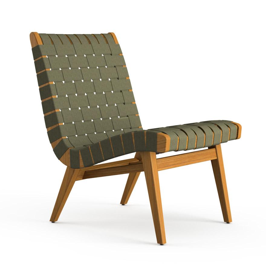 Risom Outdoor Lounge Chair Outdoors Knoll Fern Sunbrella Webbing 