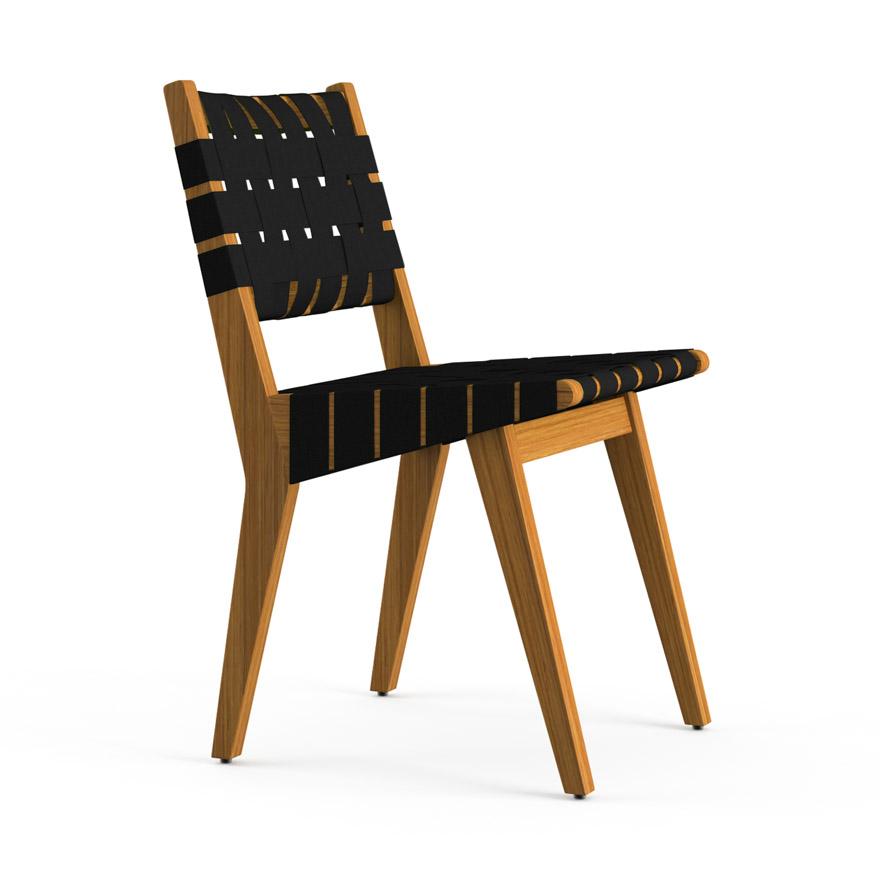 Risom Outdoor Side Chair Outdoors Knoll Carbon Sunbrella Webbing 