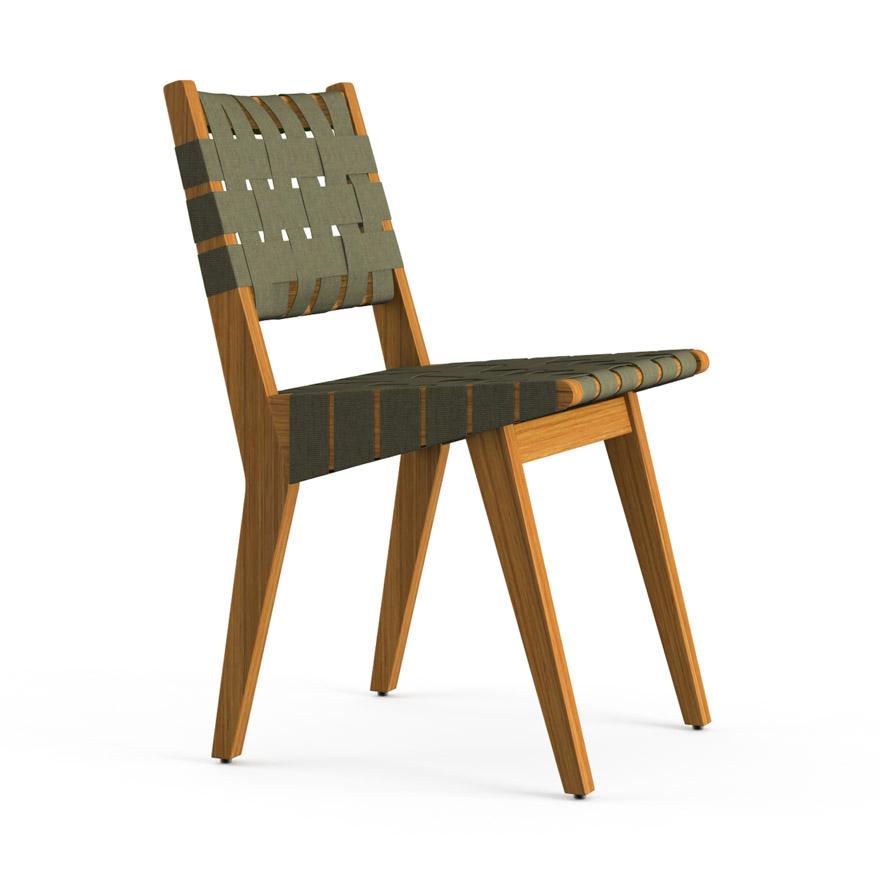 Risom Outdoor Side Chair Outdoors Knoll Fern Sunbrella Webbing 