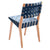 Risom Side Chair with Webbed Back Side/Dining Knoll Maple Steel Blue Cotton Webbing 