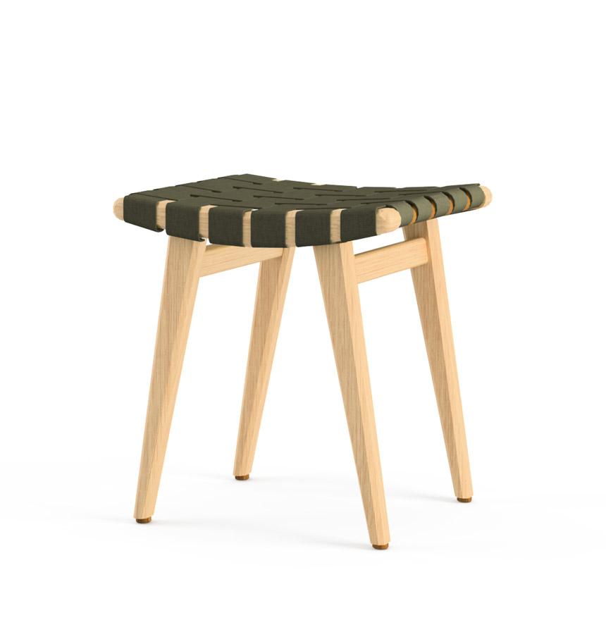 Risom Stool Stools Knoll Clear Maple Fern Sunbrella 
