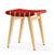 Risom Stool Stools Knoll Clear Maple Red Cotton 