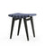 Risom Stool Stools Knoll Ebonized Maple Steel Blue Cotton 
