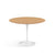Saarinen 42" Round Dining Table Dining Tables Knoll White Light Oak Veneer 