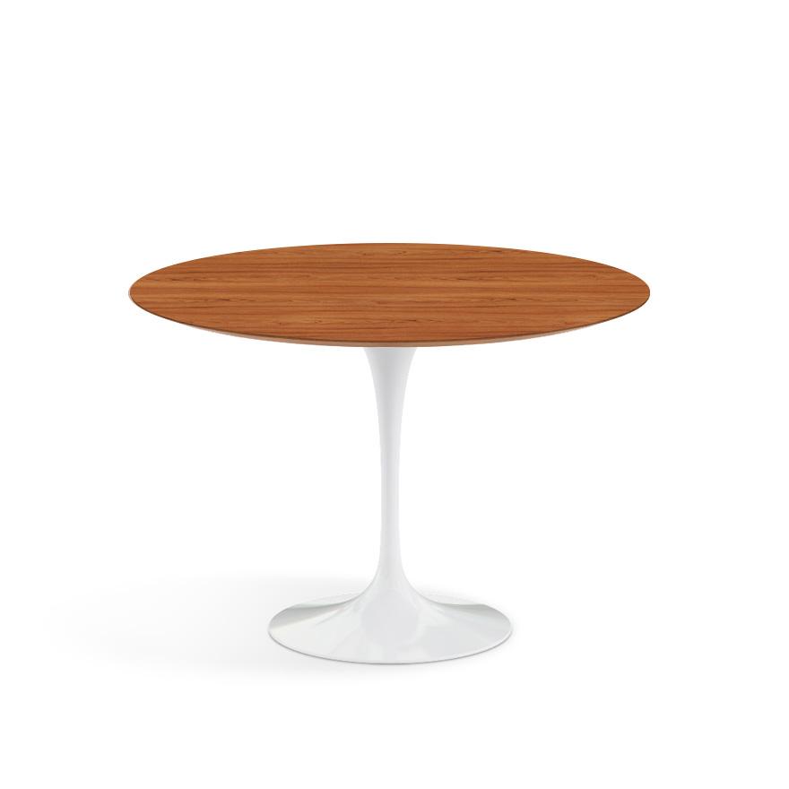Saarinen 42" Round Dining Table Dining Tables Knoll White Teak 