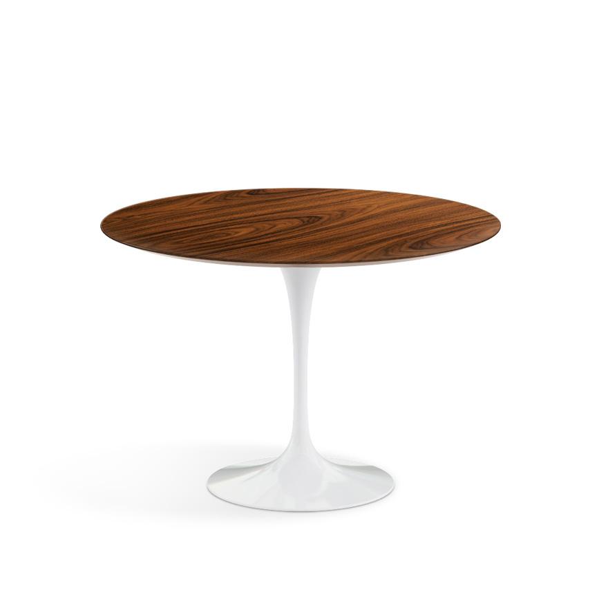 Saarinen 42" Round Dining Table Dining Tables Knoll White Rosewood 