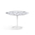 Saarinen 42" Round Dining Table Dining Tables Knoll White Arabescato Satin Coated Marble 