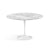 Saarinen 47" Round Dining Table Dining Tables Knoll Carrara marble, Shiny finish