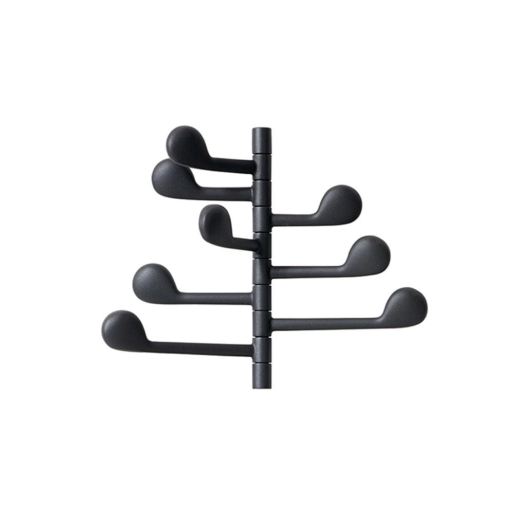 Song Wall Mounted Coat Rack Coat Hooks Arper 8-Hook Wall-Mounted Coat Rack 