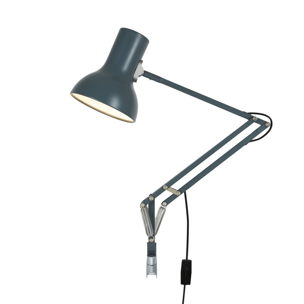 Type 75 Mini Desk Lamp with Wall Bracket Table Lamps Anglepoise Slate Grey 