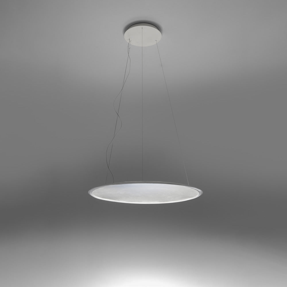 Discovery Suspension Extended Length Pendant Lights Artemide Transparent (Diffuser)Polished Aluminum (Rim) Dimmable 0-10V 