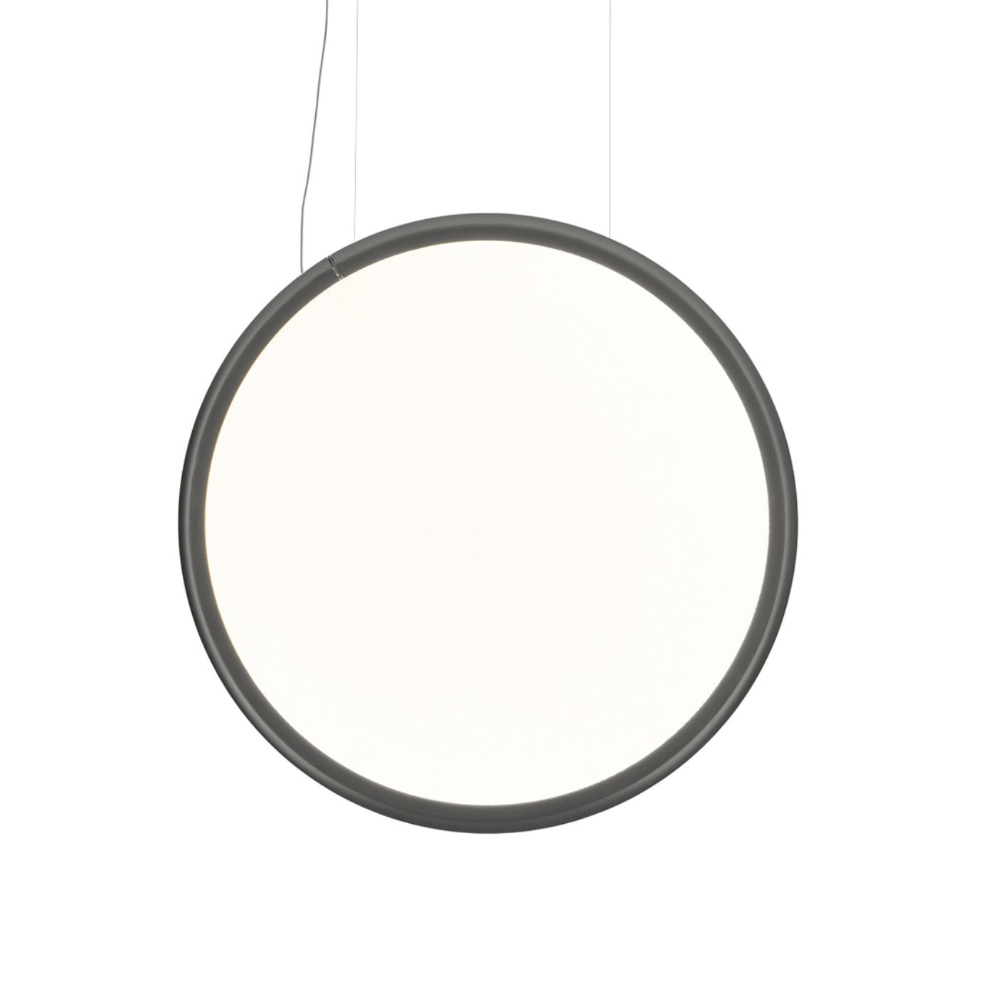 Discovery Vertical Suspension Extended Length Pendant Lights Artemide 100 Transparent (Diffuser)Polished Aluminum (Rim) Dimmable 0-10V