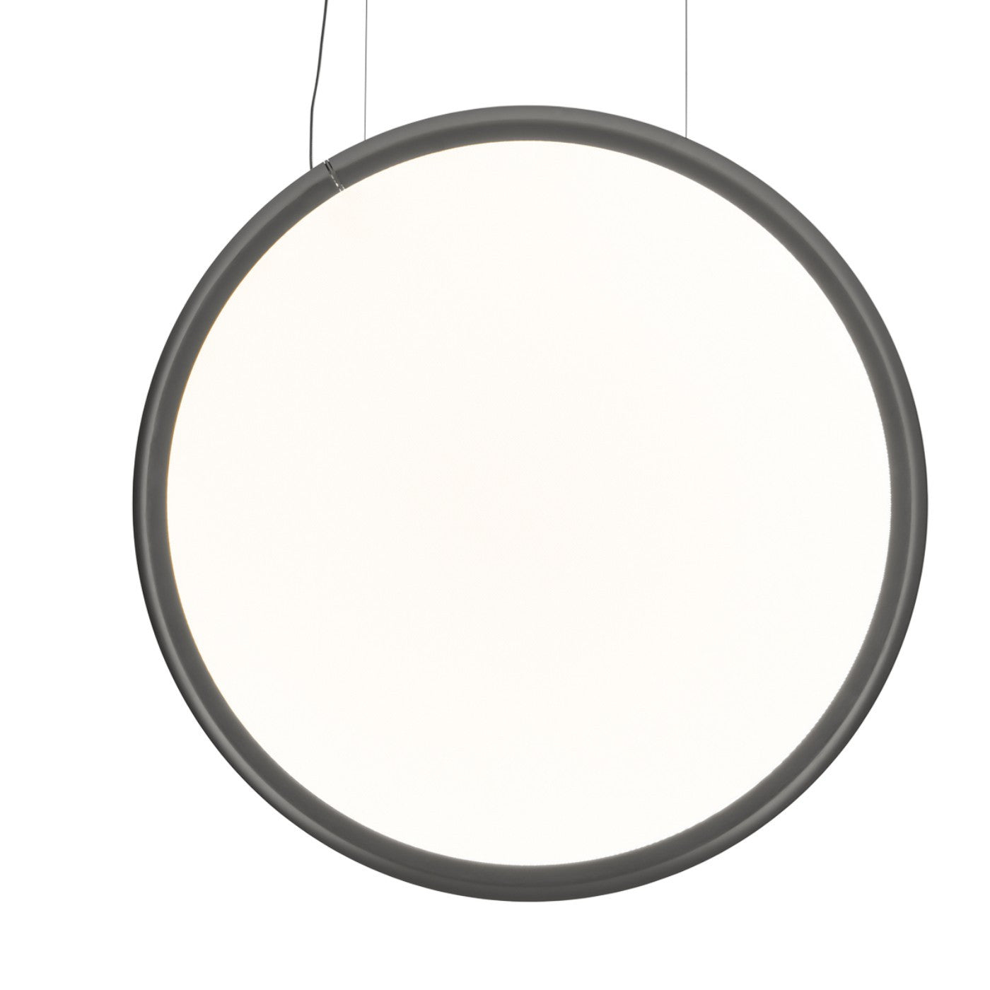 Discovery Vertical Suspension Extended Length Pendant Lights Artemide 140 Transparent (Diffuser)Polished Aluminum (Rim) Dimmable 0-10V