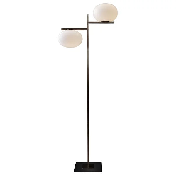 Alba Floor Lamp Floor Lamps Oluce 2 Lights Anodic Bronze 