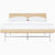 Nelson Thin Edge Bed - H Frame Legs Beds herman miller Full Size Veneer Headboard White Ash Frame Finish