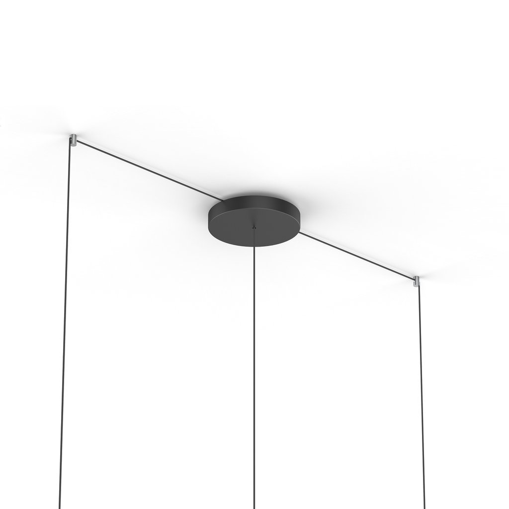 Bola Disc Multi-Light Canopy ceiling lights Pablo 9&quot; (Up to 6 Lamps) - Black 