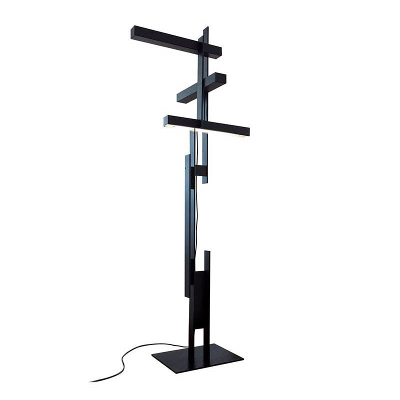 Las 376 Floor Lamp Floor Lamps Oluce Black/Grey 