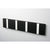 Knax Horizontal Colored Coat Hook Coat Hooks Loca 4 hooks Aluminum Soft Black