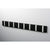 Knax Horizontal Colored Coat Hook Coat Hooks Loca 8 hooks Aluminum Soft Black