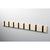Knax Horizontal Colored Coat Hook Coat Hooks Loca 8 hooks Black Desert Sand