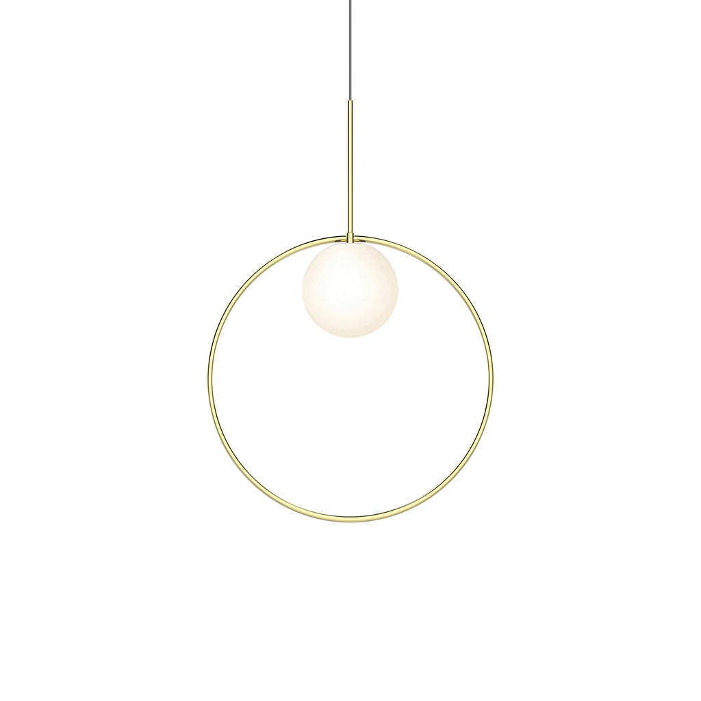 Bola Halo Led Pendant Pendant Lights Pablo Brass 18" 