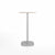 Emeco 2 Inch Flat Base Bar Height Table - Round Top Coffee table Emeco Table Top 24" Brushed Aluminum White Laminate Plywood
