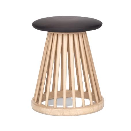 Fan Stool Stools Tom Dixon Natural Oak Black 
