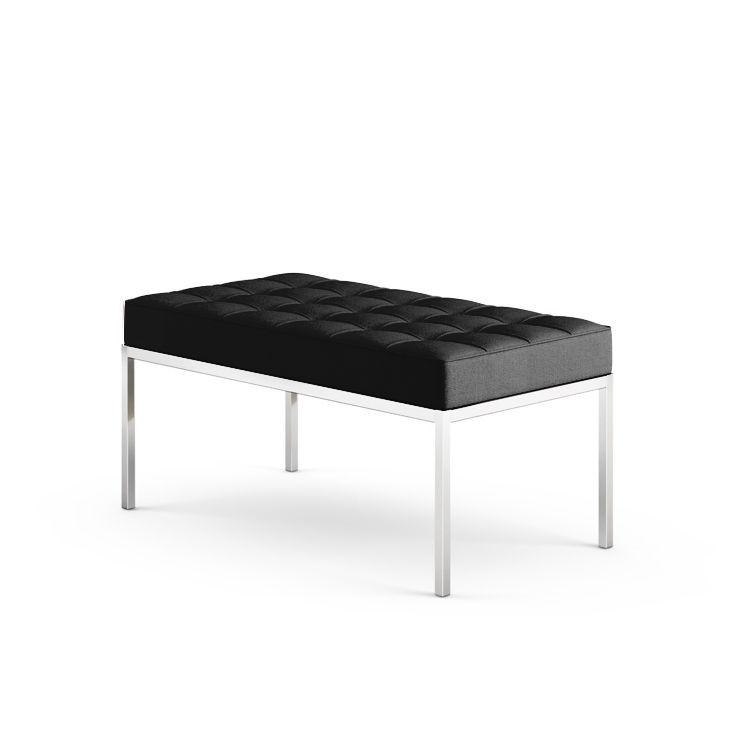 Florence Knoll 2 Seat Bench Benches Knoll Onyx Classic Boucle 