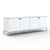 Florence Knoll Credenza - 4 Position with Cabinets storage Knoll Polished Chrome White Lacquer Arabescato Shiny