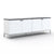 Florence Knoll Credenza - 4 Position with Cabinets storage Knoll Polished Chrome White Lacquer Nero Marquina Shiny