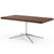 Florence Knoll Model 2485 Executive Desk Desk's Knoll Polished Chrome Medium Brown Mahogany 