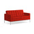Florence Knoll Settee Sofa Knoll Cato - Fire Red 