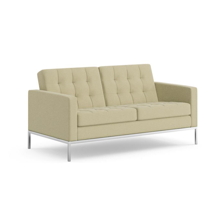 Florence Knoll Settee Sofa Knoll Ultrasuede - Sandstone 