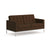 Florence Knoll Settee Sofa Knoll Ultrasuede - Brownstone 