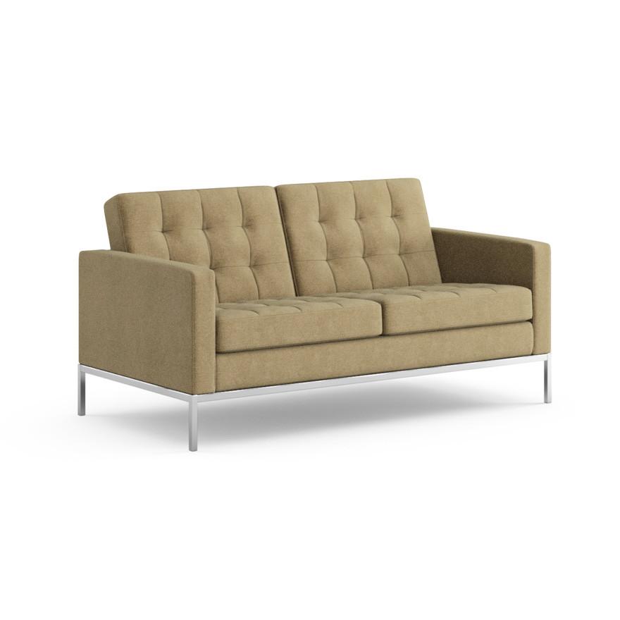 Florence Knoll Settee Sofa Knoll Knoll Velvet - Sandstone 