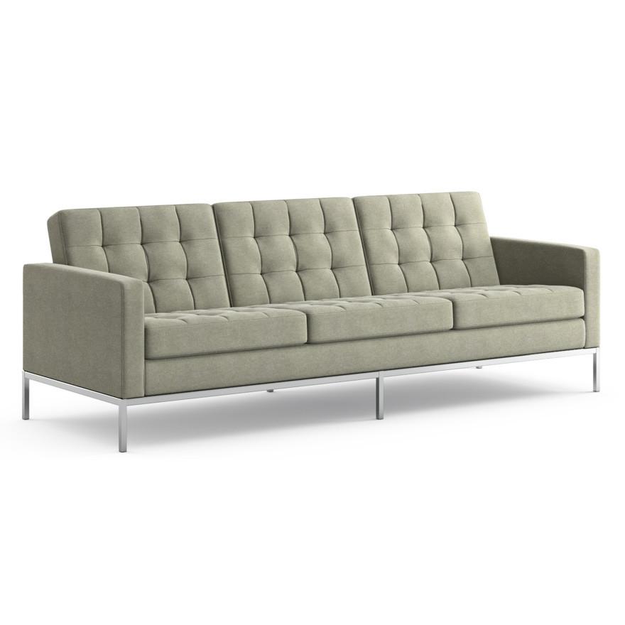 Florence Knoll Sofa Sofa Knoll Knoll Velvet - Silver 