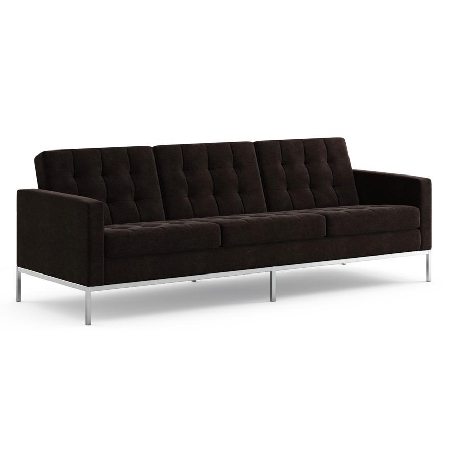 Florence Knoll Sofa Sofa Knoll Knoll Velvet - Espresso 
