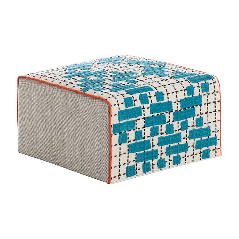 Bandas Small Pouf Pouf Gan C Turquoise 