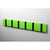 Knax Horizontal Colored Coat Hook Coat Hooks Loca 6 hooks Black Green lime