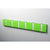 Knax Horizontal Colored Coat Hook Coat Hooks Loca 6 hooks Aluminum Green lime