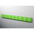 Knax Horizontal Colored Coat Hook Coat Hooks Loca 8 hooks Aluminum Green lime