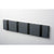 Knax Horizontal Colored Coat Hook Coat Hooks Loca 4 hooks Black Anthracite Grey