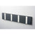 Knax Horizontal Colored Coat Hook Coat Hooks Loca 4 hooks Aluminum Anthracite Grey