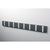 Knax Horizontal Colored Coat Hook Coat Hooks Loca 8 hooks Aluminum Anthracite Grey