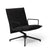 Pilot by Knoll™ - Low Back Lounge Chair with Loop Arms lounge chair Knoll Dark Grey Painted Delite fabric - Onyx 